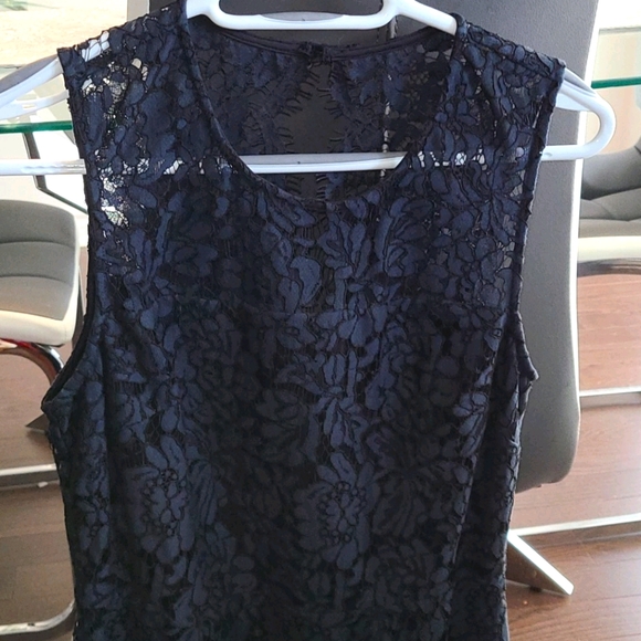 Navy Blue Lace Dress Banana Republic - Picture 1 of 5